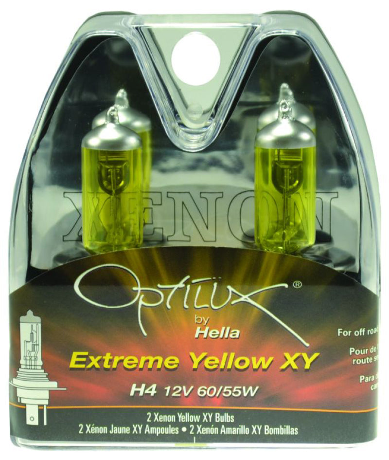 Load image into Gallery viewer, Hella Optilux H4 12V / 60/55W XY Xenon Yellow Bulb
