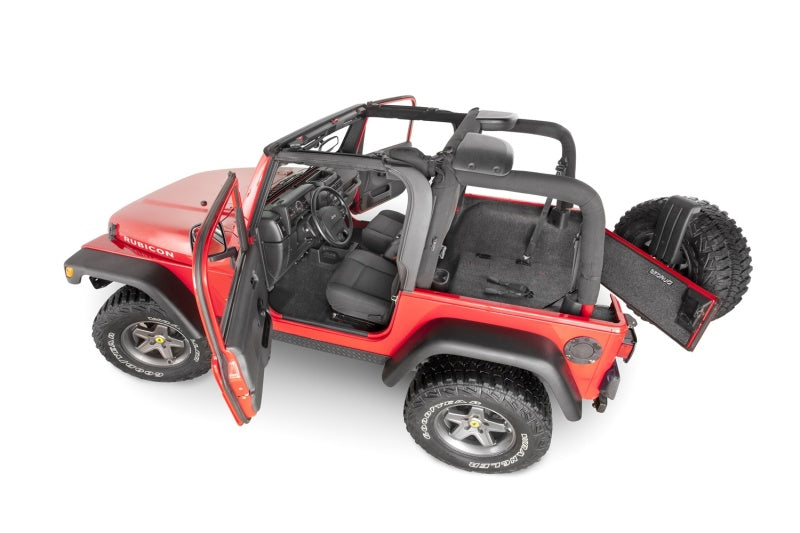 Load image into Gallery viewer, BedRug 97-06 Jeep TJ Front 3pc Floor Kit (w/Center Console) - Incl Heat Shields
