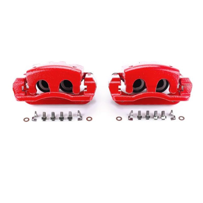 Load image into Gallery viewer, Power Stop 05-07 Ford F-250 Super Duty Rear Red Calipers w/Brackets - Pair
