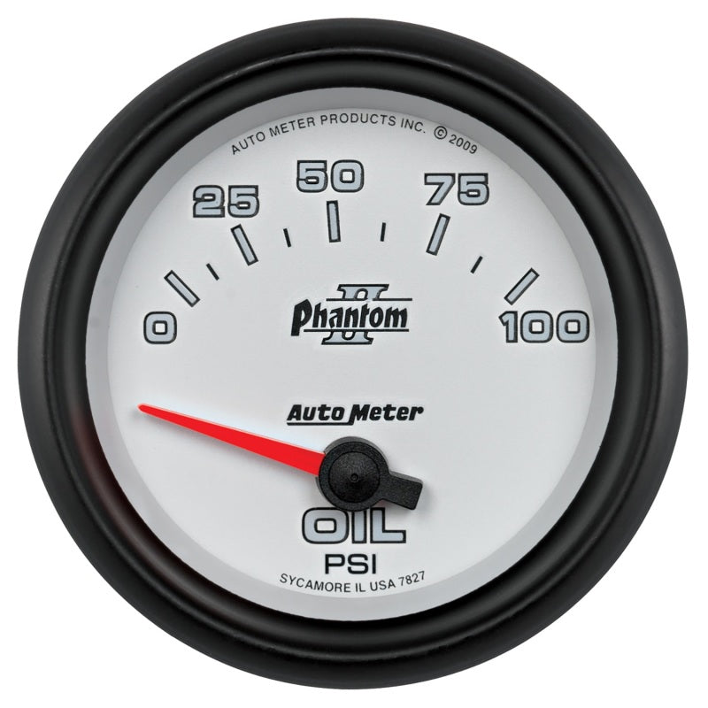 Load image into Gallery viewer, Autometer Phantom II 2 5/8in 0-100 PSI Short Sweep Electronic Oil Pressure Gauge
