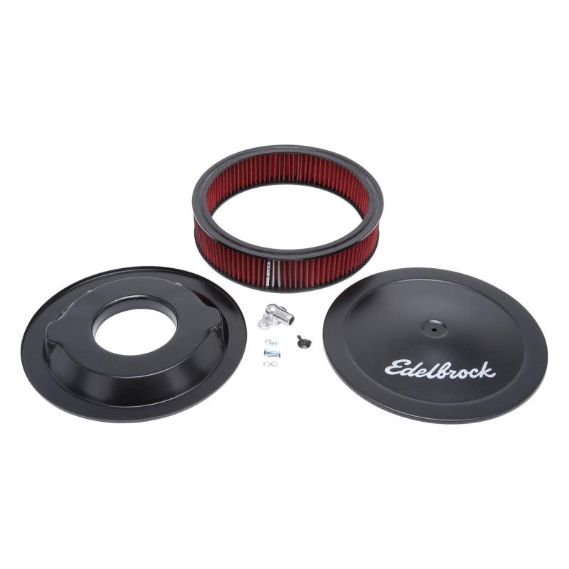 Load image into Gallery viewer, Edelbrock Air Cleaner Pro-Flo Series Round 14 In Diameter Cloth Element 3/8Indropped Base Black
