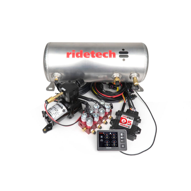 Load image into Gallery viewer, Ridetech RidePro E5 Air Ride Suspension Control System 3 Gallon Single Compressor 1/4in Valves
