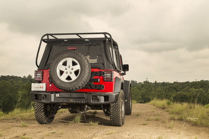 Load image into Gallery viewer, Rugged Ridge Spartacus Rear Bumper Black 07-18 Jeep Wrangler
