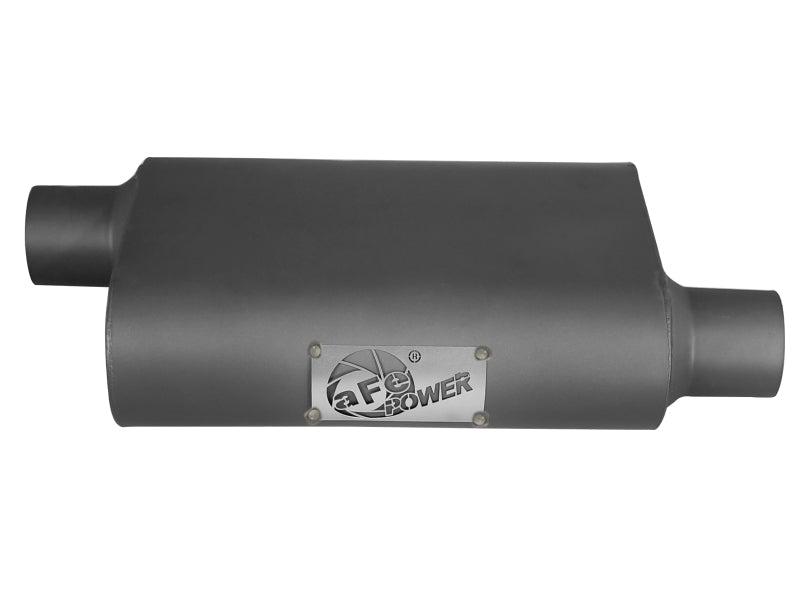 Load image into Gallery viewer, aFe Scorpion Replacement Alum Steel Muffler 2-1/2in In/Out Baffled Offset/Offset 13inL x10inW x4inH
