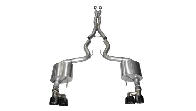 Load image into Gallery viewer, Corsa 2015-2017 Ford Mustang GT 5.0 3in Cat Back Exhaust Black Quad Tips (Xtreme)
