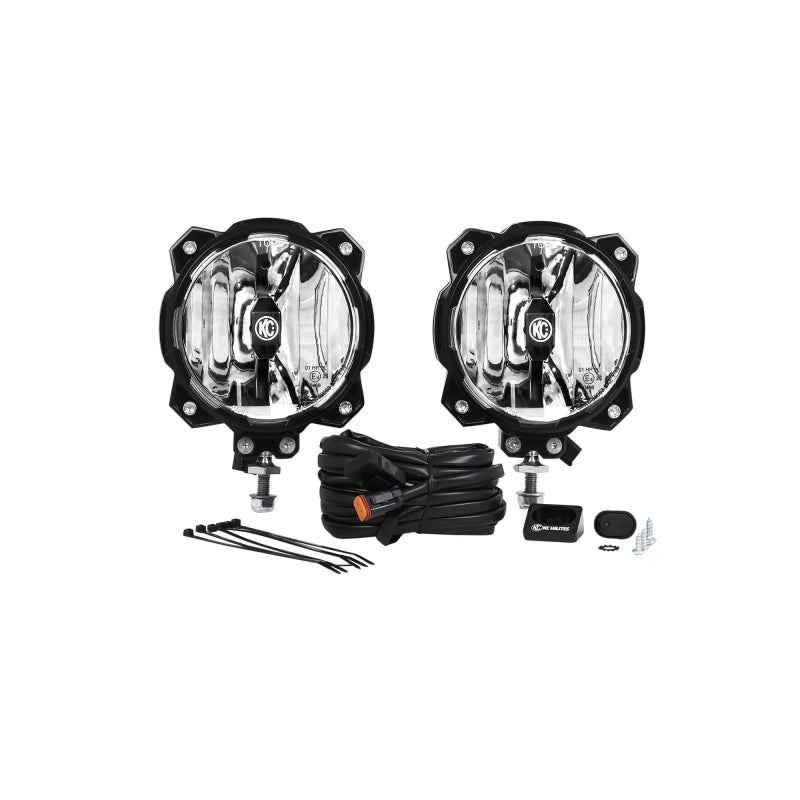 Load image into Gallery viewer, KC HiLiTES 6in. Pro6 Gravity LED Light 20w Single Mount SAE/ECE Driving Beam (Pair Pack System)
