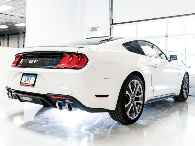 Load image into Gallery viewer, AWE Tuning 2018+ Ford Mustang GT (S550) Cat-back Exhaust - Track Edition (Quad Chrome Silver Tips)
