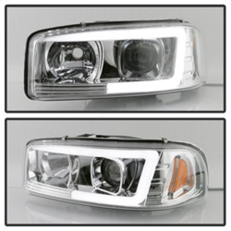 Load image into Gallery viewer, Spyder GMC Sierra 1500/2500/3500 99-06 V2 Projector Headlights - DRL - Chrome PRO-YD-CDE00V2-LB-C
