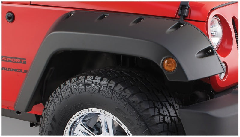 Load image into Gallery viewer, Bushwacker 07-18 Jeep Wrangler Pocket Style Flares 2pc - Black
