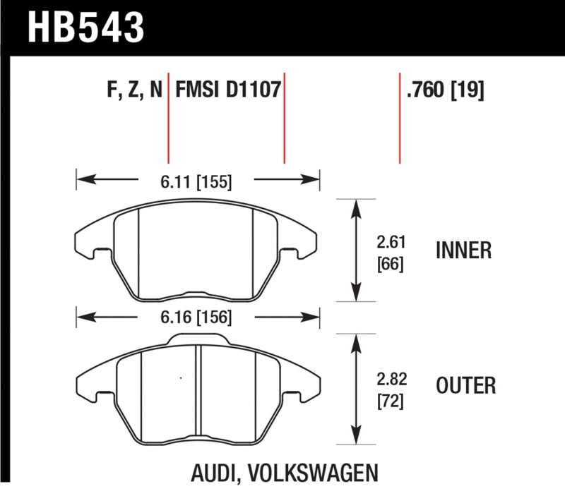 Load image into Gallery viewer, Hawk 06-11 Audi A3 2.0L Base Front ER-1 Brake Pads
