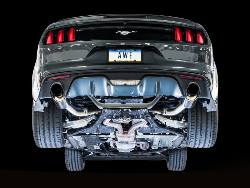 Load image into Gallery viewer, AWE Tuning S550 Mustang EcoBoost Axle-Back Exhaust - Touring Edition (Diamond Black Tips)
