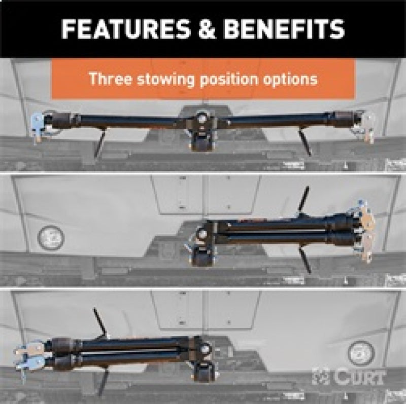 Load image into Gallery viewer, RockJock Curt Rambler Steel RV Tow Bar 7500lbs 2in Shank
