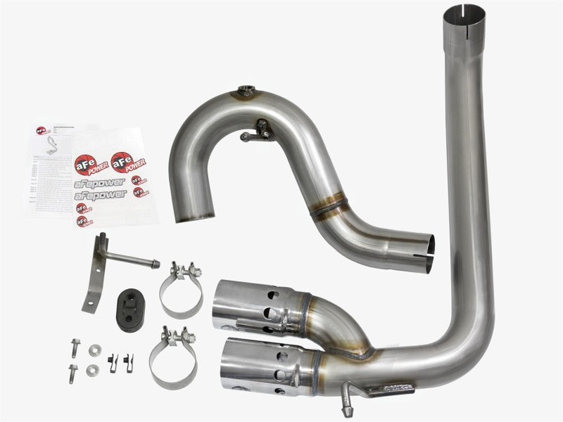 Load image into Gallery viewer, aFe Rebel Series DPF-Back 3in Side Exit SS Exhaust w/ IC Polished Tips 2016 GM Colorado/Canyon 2.8L
