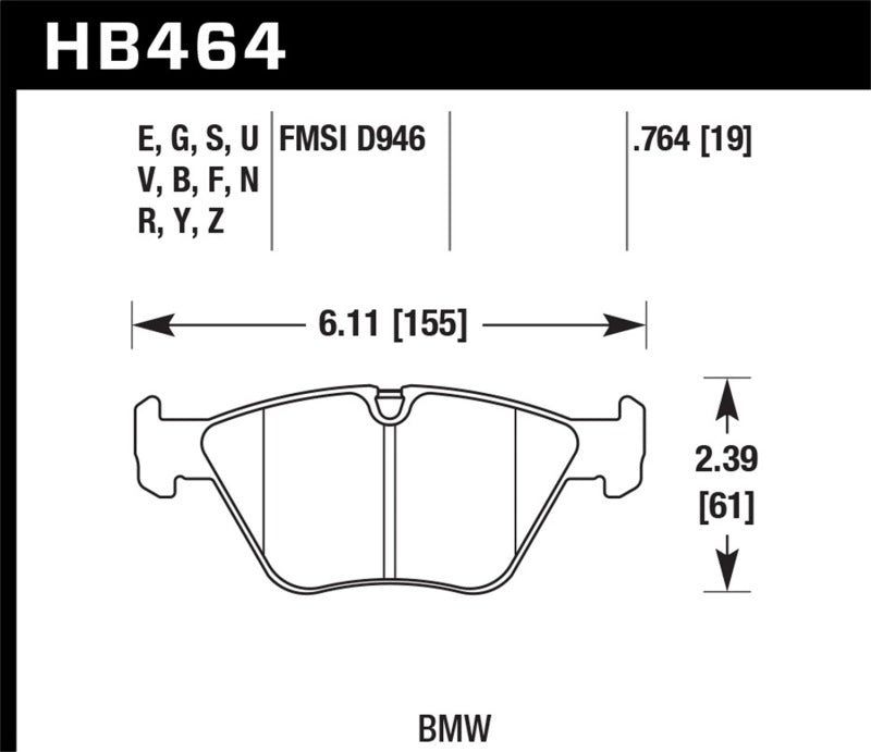 Load image into Gallery viewer, Hawk 01-05 BMW 330Ci 3.0L Base Front ER-1 Brake Pads
