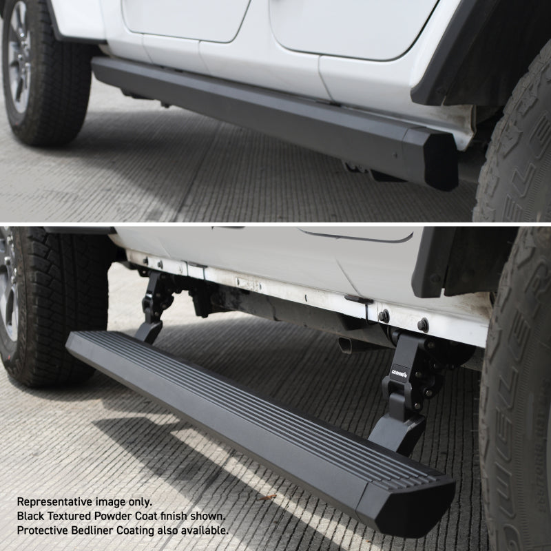 Load image into Gallery viewer, RealTruck 20-24 Jeep Gladiator CC 4dr VoltStep Electric Running Board Kit - Bedliner Coating
