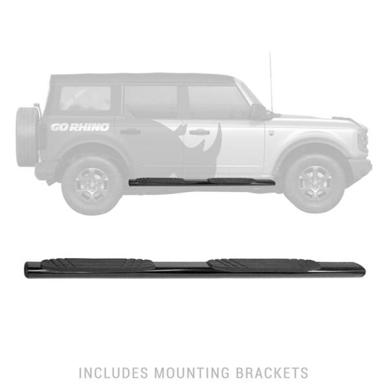 Load image into Gallery viewer, Go Rhino 4in OE Xtreme SideSteps - Textured Black - 71in
