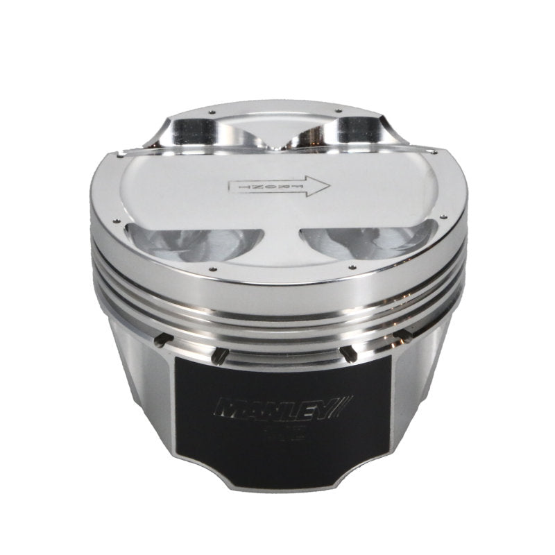 Load image into Gallery viewer, Manley Toyota 2JZGTE 94mm Stroke 86.75mm Bore -6cc Dish 10:1 CR Turbo Tuff Piston Set w/ Rings
