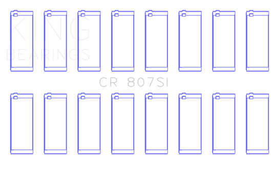 King Engine Bearings Chevy LS1 / LS6 / LS3 (Size STD) Silicone Bi-Metal Alum Rod Bearing Set