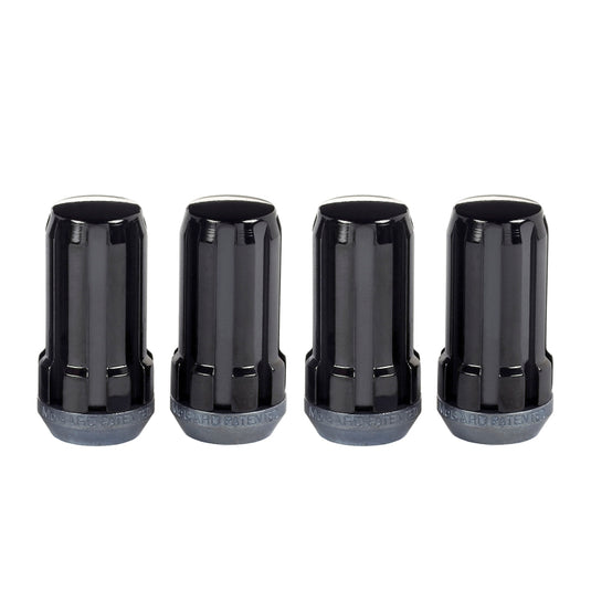 McGard SplineDrive Lug Nut (Cone Seat) 1/2-20 / 1.60in. Length (4-Pack) - Black (Req. Tool)