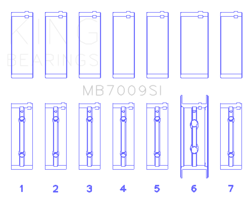 Load image into Gallery viewer, King Engine Bearings 89-15 Dodge Cummins Diesel 5.9L 6.7L Inline 6 (Size 0.5mm) Main Bearing Set
