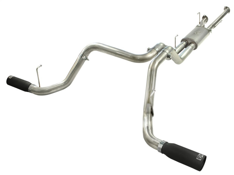 Load image into Gallery viewer, aFe MACHForce XP 2-1/2in to 3in 409 SS Cat-Back Exhaust w/ Black Tips 10-17 Toyota Tundra V8 5.7L
