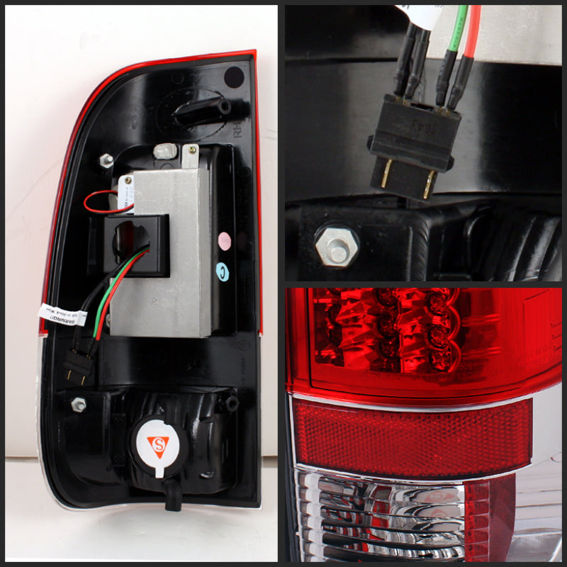 Load image into Gallery viewer, Spyder Ford F150 Styleside 97-03/F250 Version 2 LED Tail Lights Red Clear ALT-YD-FF15097-LED-G2-RC
