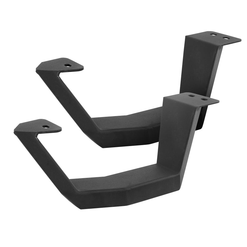 Load image into Gallery viewer, Go Rhino 2022 Toyota Tundra Crew Max Kit w/RB20 Running Board + Brkts + 4 RB20 Drop Steps - Tex. Blk
