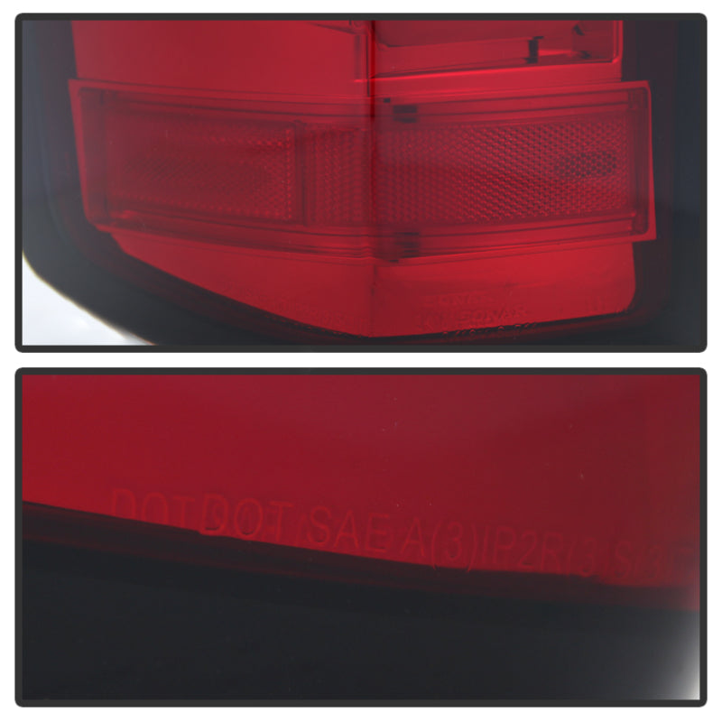 Load image into Gallery viewer, Spyder Chevy 1500 14-16 Light Bar LED Tail Lights Red Clear ALT-YD-CS14-LBLED-RC
