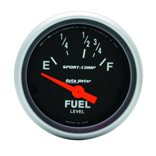 Autometer Sport Comp 52mm 16-158 Ohms Electronic Fuel Level Gauge