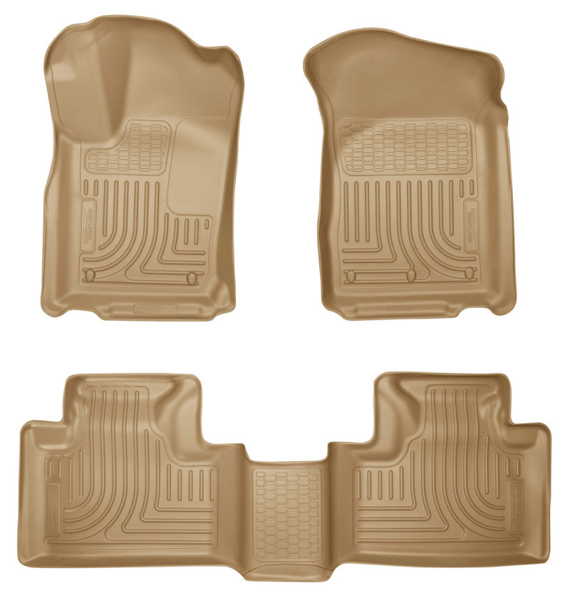 Load image into Gallery viewer, Husky Liners 11-13 Dodge Durango / 11-13 Jeep Grand Cherokee WeatherBeater Combo Tan Floor Liners
