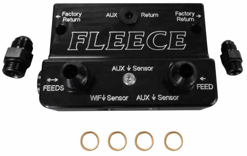 Load image into Gallery viewer, Fleece Performance 10-12 Dodge 6.7L Cummins 4th Gen Fuel Distribution Block
