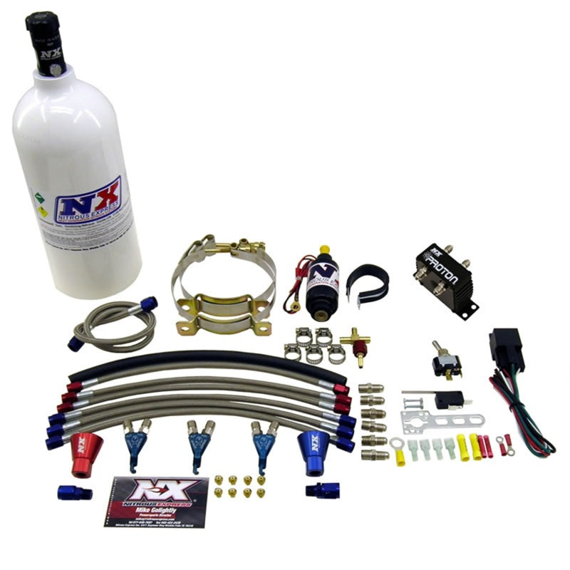Load image into Gallery viewer, Nitrous Express Three Cyl Proton Nitrous Kit w/2.5lb Bottle
