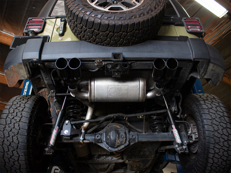 Load image into Gallery viewer, aFe Vulcan Series 2.5in 304 SS Axle-Back Exhaust Black 07-18 Jeep Wrangler (JK) V6-3.6/3.8L
