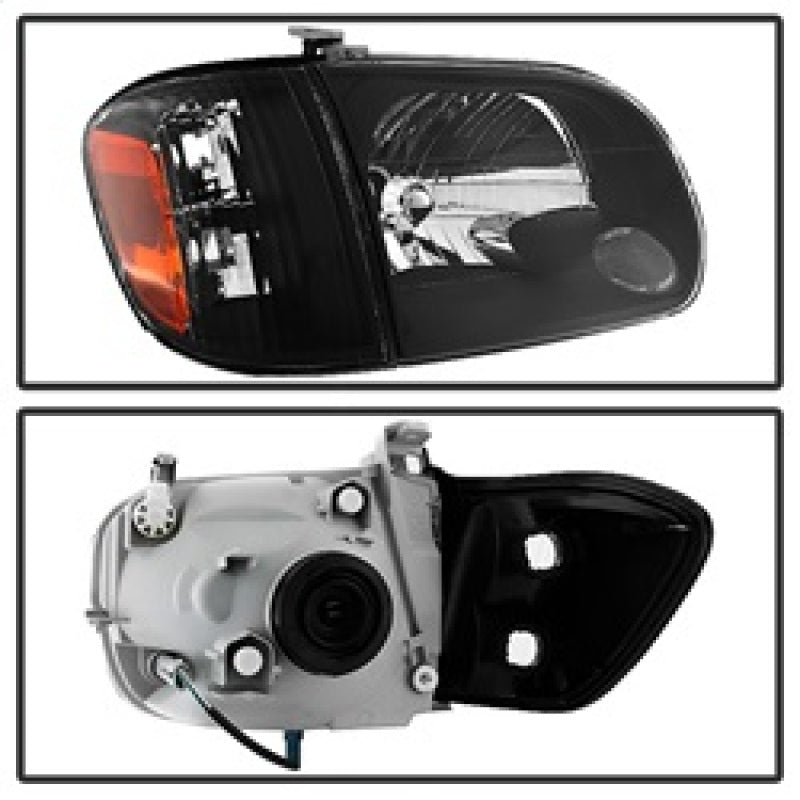 Load image into Gallery viewer, Xtune Toyota Tundra Double Cab 05-06 OEM Style Headlights &amp; Corner Lights Black HD-JH-TTUN05-AM-BK
