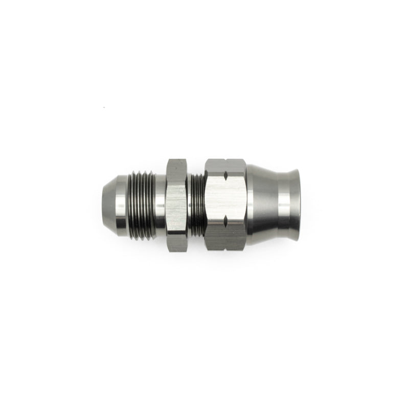 Load image into Gallery viewer, DeatschWerks 8AN Male Flare to 1/2in Hardline Compression Adapter - Anodized Matte Black
