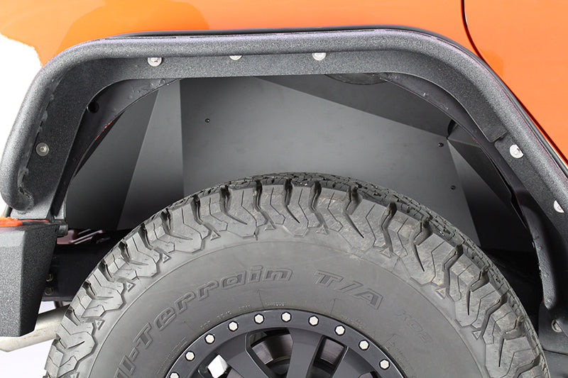 Load image into Gallery viewer, Fishbone Offroad 07-18 Jeep Wrangler JK Aluminum Rear Inner Fenders - Black Powdercoat
