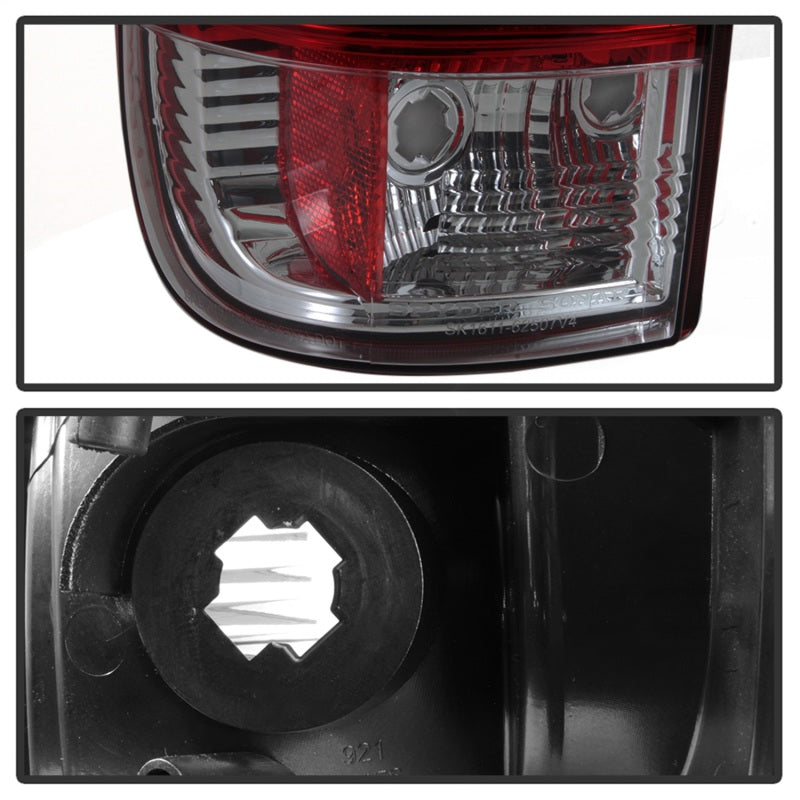 Load image into Gallery viewer, Spyder 08-16 Ford Super Duty F-250 V3 Light Bar LED Tail Lights - Red Clear (ALT-YD-FS07V3-LBLED-RC)
