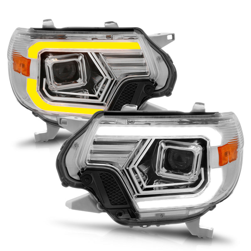 Load image into Gallery viewer, ANZO 12-15 Toyota Tacoma Projector Headlights - w/ Light Bar Switchback Chrome Housing
