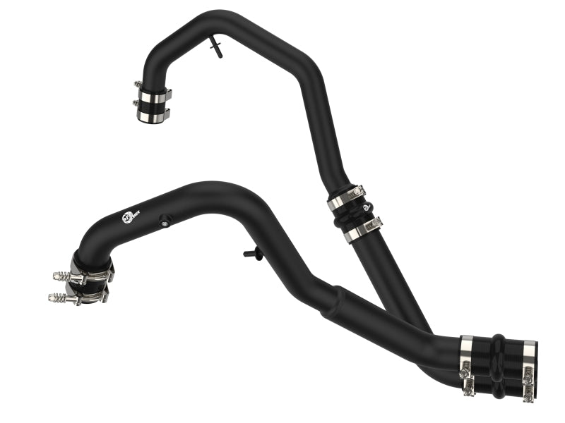 Load image into Gallery viewer, aFe Bladerunner Intercooler Hot Charge Pipe Black 2-2.5in 2021+ Ford F-150 V6-2.7L (tt)
