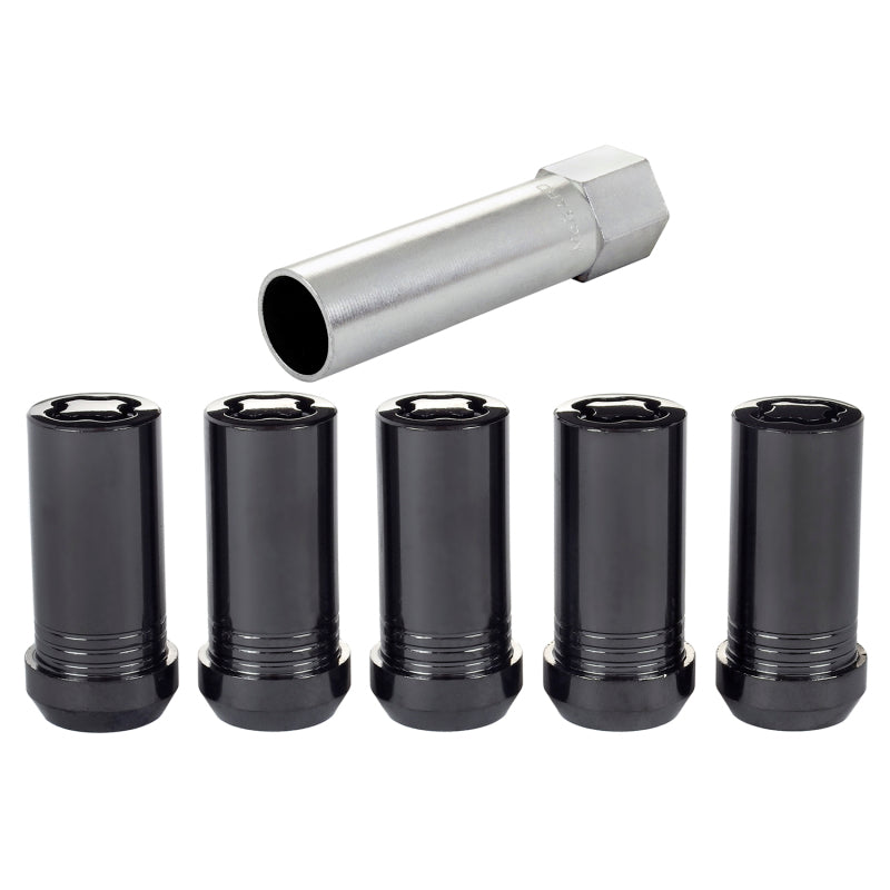 Load image into Gallery viewer, McGard Wheel Lock Nut Set - 5pk. (Tuner / Cone Seat) 1/2-20 / 13/16 Hex / 1.60in. Length - Black
