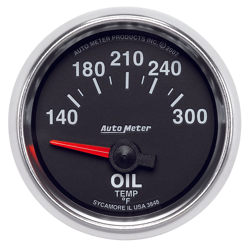 Load image into Gallery viewer, Autometer GS 52mm 140-300 Deg F Short Sweep Electronic Oil Temperature Gauge
