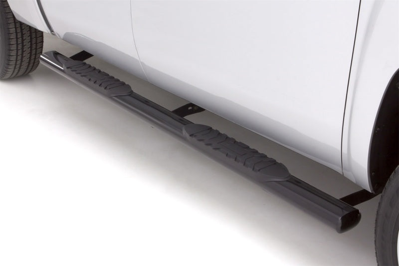 Load image into Gallery viewer, Lund 99-13 Chevy Silverado 1500 Ext. Cab 5in. Oval Straight Steel Nerf Bars - Black

