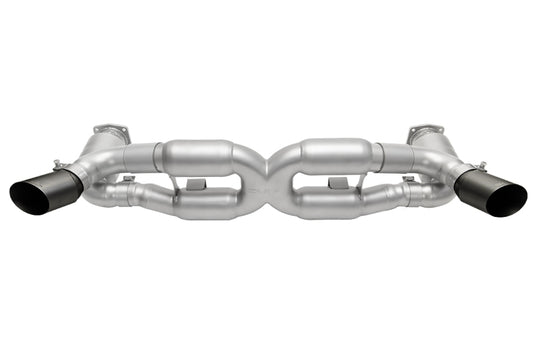SOUL 10-12 Porsche 997.2 Turbo Sport X-Pipe Exhaust - GT2 Style Satin Black Tips