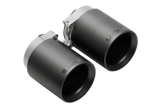 SOUL 17-19 Porsche 991.2 Carrera (w/ PSE) Bolt On Exhaust Tips - 4in Double Wall Satin Black Tips