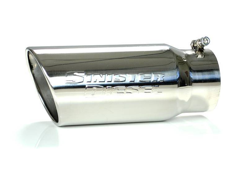 Load image into Gallery viewer, Sinister Diesel Universal Polished 304 Stainless Steel Exhaust Tip (4in to 5in)
