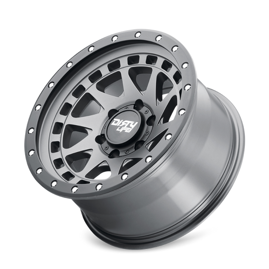 Dirty Life 9311 Enigma Pro 17x9/5x127 BP/-12mm Offset/71.5mm Hub Satin Graphite Wheel - Beadlock