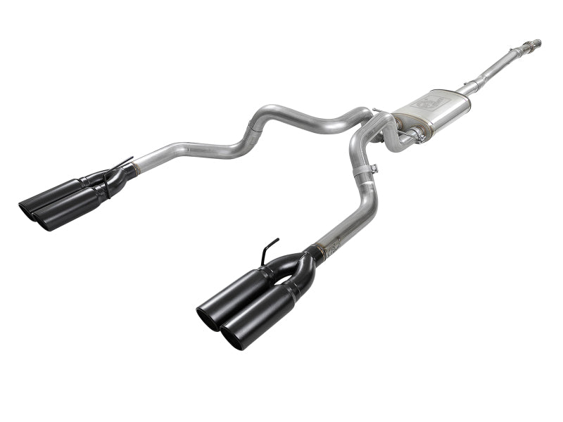 Load image into Gallery viewer, aFe Vulcan Series 3in 304 SS Exhaust Cat-Back w/ Black Tips 2019 GM Silverado/Sierra 1500 V8-5.3L
