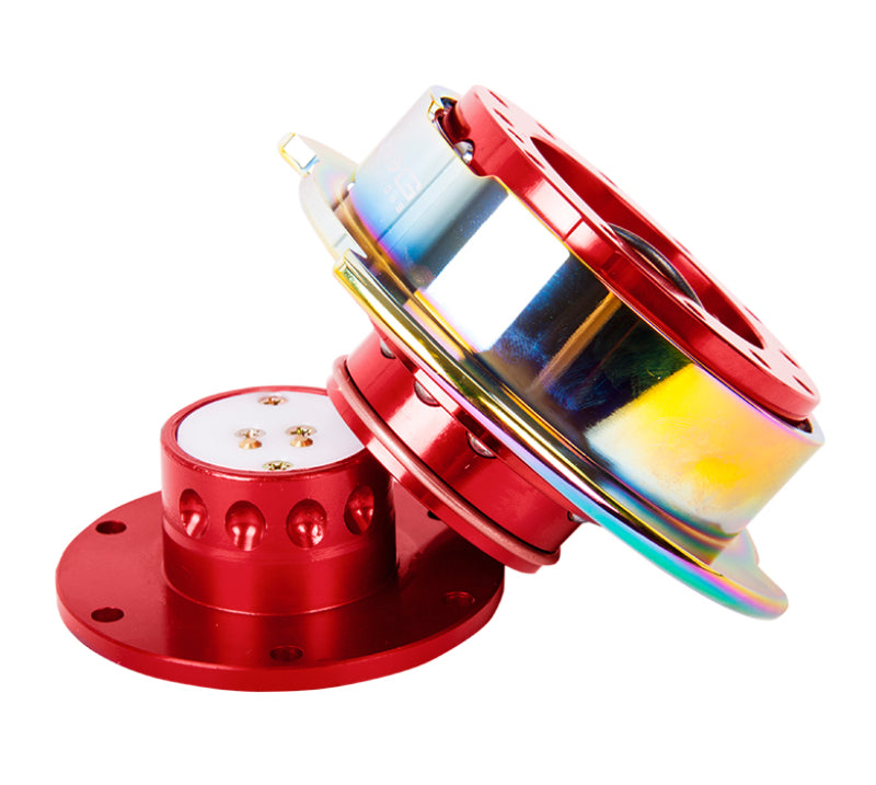 Load image into Gallery viewer, NRG Quick Release Gen 2.5 - Red Body / Neochrome Ring
