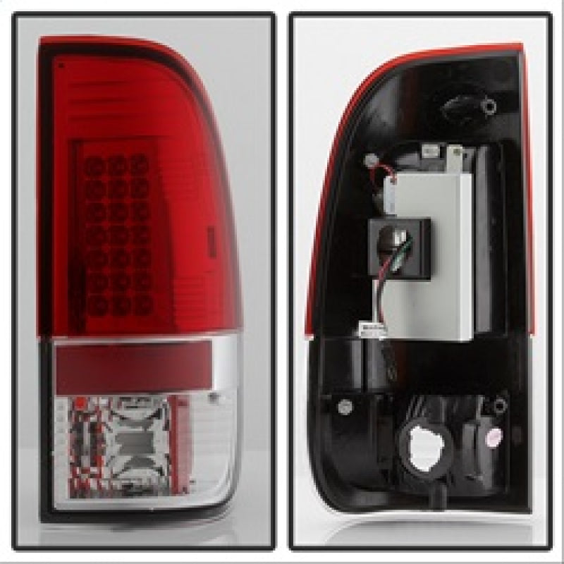 Load image into Gallery viewer, Spyder Ford F150 side 97-03/F250/350 Duty 99-07 LED Tail Lights Red Clear ALT-YD-FF15097-LED-RC
