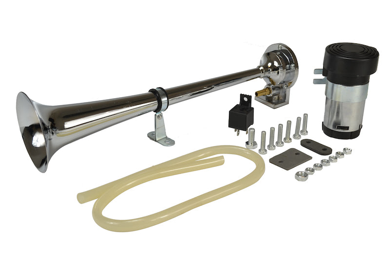 Load image into Gallery viewer, Hella Horn Kit Bl Chrome Air 1Trumpet 12V
